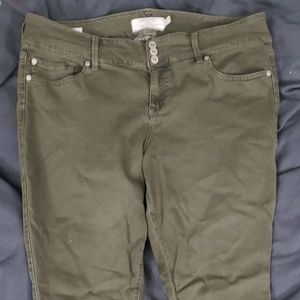 Army green jeggings